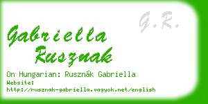 gabriella rusznak business card