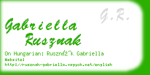 gabriella rusznak business card